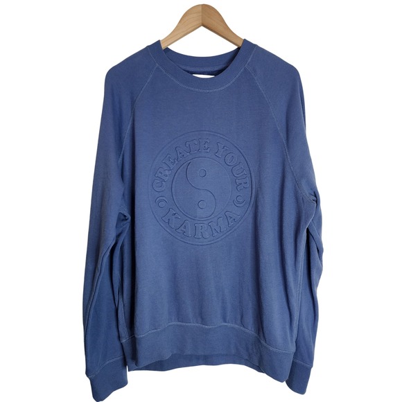 Spiritual Gangster Sweatshirt Women's XL Pullover Create Your Karma Blue - Picture 1 of 5